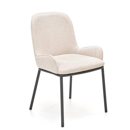 Scaun K481, alb/negru, stofa clasica/metal, 54x60x83 cm