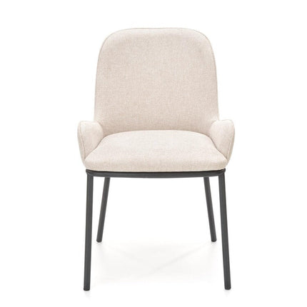 Scaun K481, alb/negru, stofa clasica/metal, 54x60x83 cm