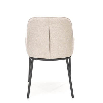 Scaun K481, alb/negru, stofa clasica/metal, 54x60x83 cm