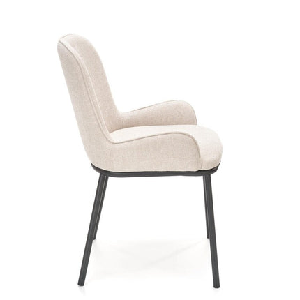 Scaun K481, alb/negru, stofa clasica/metal, 54x60x83 cm