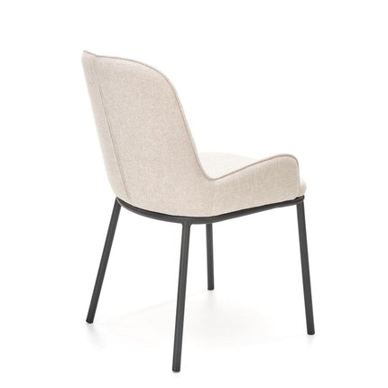 Scaun K481, alb/negru, stofa clasica/metal, 54x60x83 cm