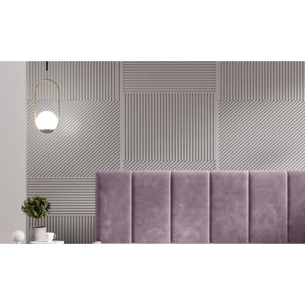 Pat RIVA SR, 160x200 cm, stofa bej - Palladium-02, somiera de lemn si sistem de reglare