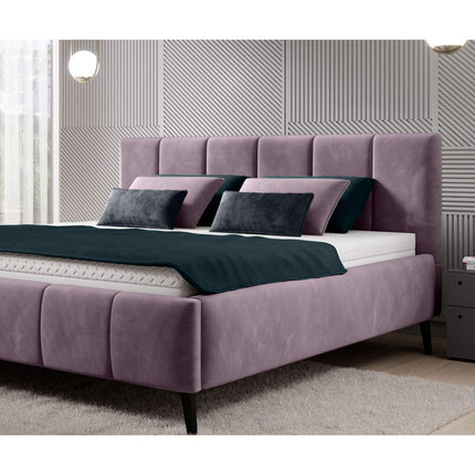 Pat RIVA SR, 160x200 cm, stofa bej - Palladium-02, somiera de lemn si sistem de reglare