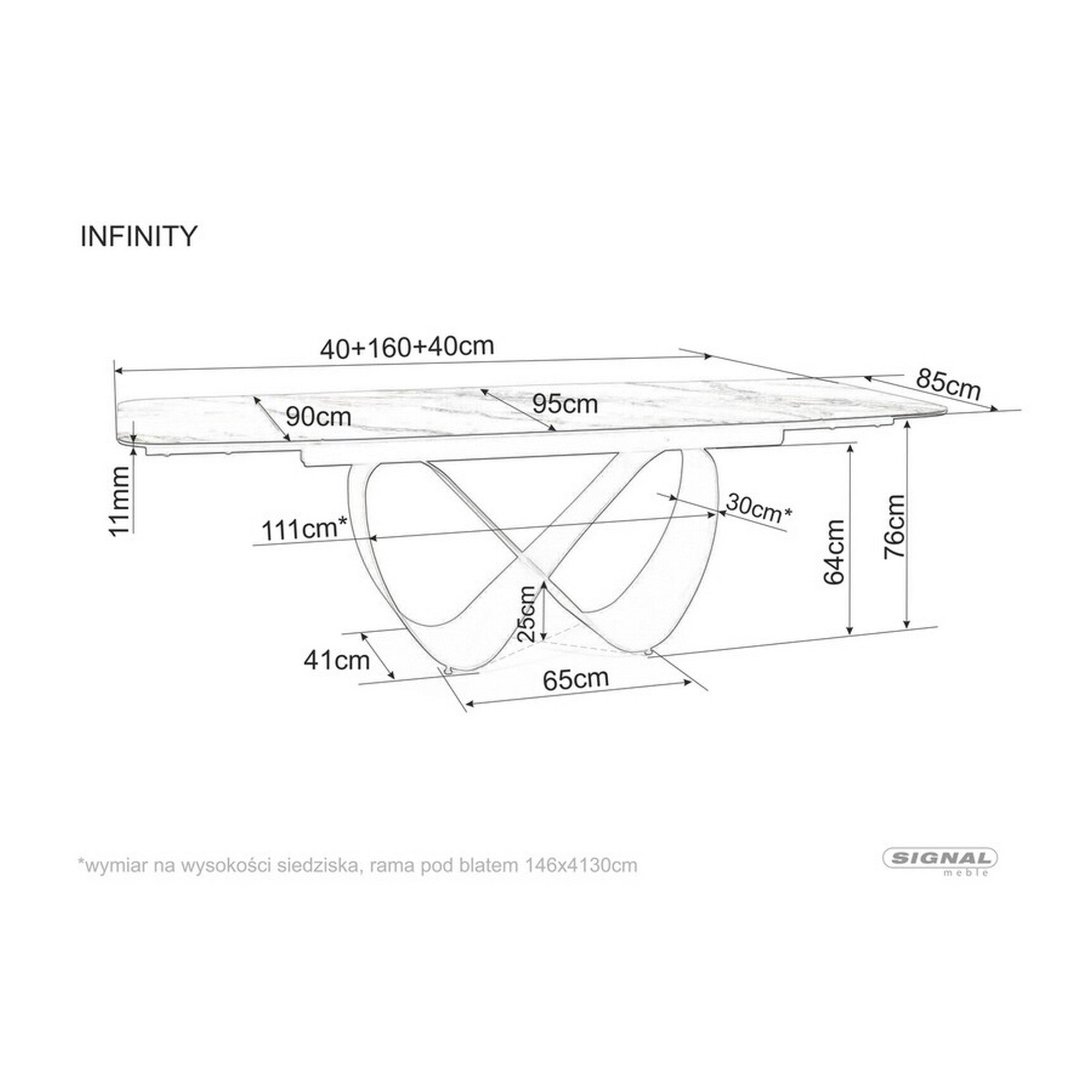 Masa extensibila INFINITY CERAMIC, sticla securizata/ceramica, alb/maro ...