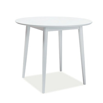 Masa rotunda LARSON, alba, lemn, 90x75 cm