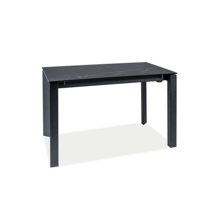 Masa extensibila METROPOL CERAMIC, sticla/ceramica, negru, 120-180x80x76 cm