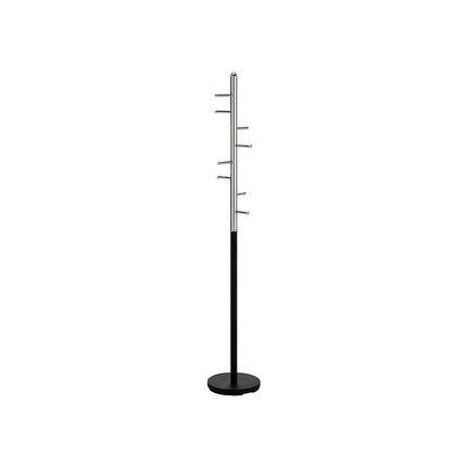 Cuier hol FERRO, crom/negru, metal, Ø30x173 cm