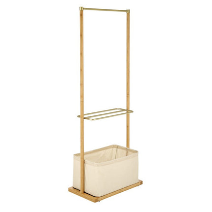 Suport umerase WU-31, stejar, metal/lemn masiv de bambus, 60x35x166 cm